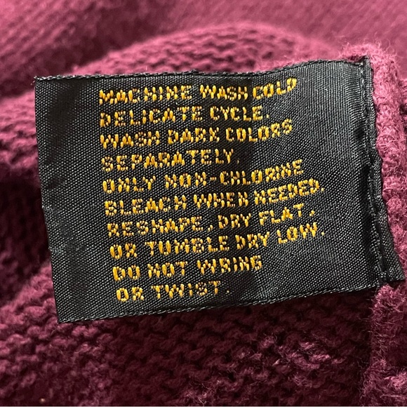 Vintage 90’s Eddie Bauer Men’s Sweater Size XL Striped Gray Maroon Knit Crewneck - Picture 8 of 8